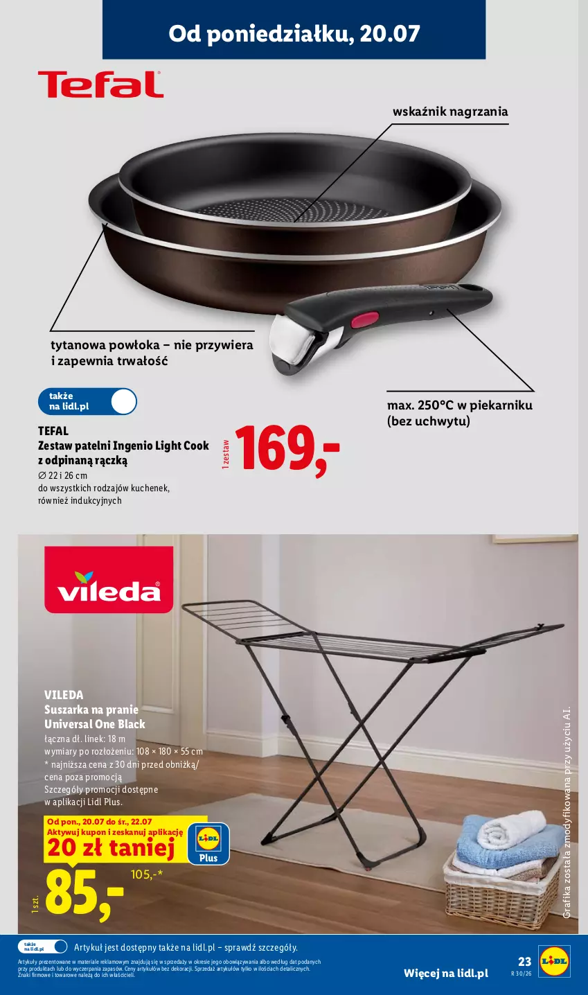 Gazetka promocyjna Lidl - Katalog ważny od 20.07 - ważna 20.07 do 25.07.2026 - strona 25 - produkty: Fa, Gra, Grafika, Lack, Piekarnik, Suszarka, Suszarka na pranie, Tefal, Tytan, Vileda