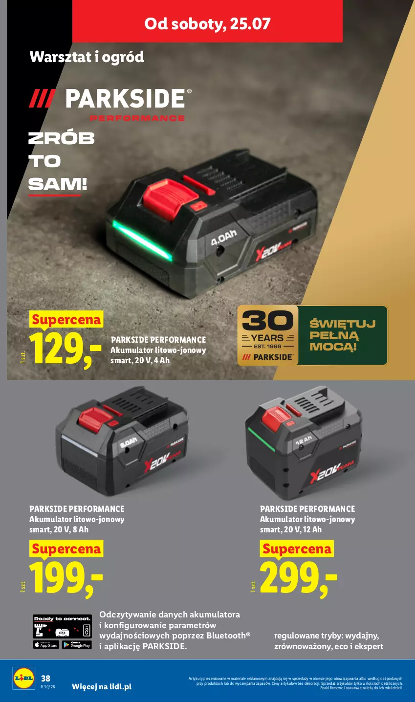 Gazetka promocyjna Lidl - Katalog ważny od 20.07 - ważna 20.07 do 25.07.2026 - strona 46 - produkty: Akumulator, Ogród, Parkside
