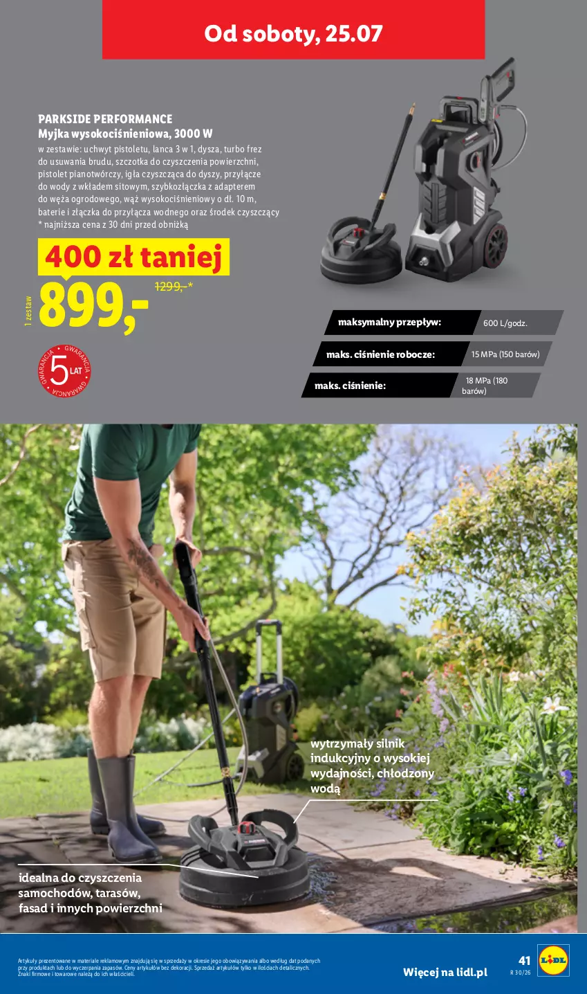 Gazetka promocyjna Lidl - Katalog ważny od 20.07 - ważna 20.07 do 25.07.2026 - strona 49 - produkty: Fa, Koc, Parkside, Pistolet, Sito, Sok, Szczotka