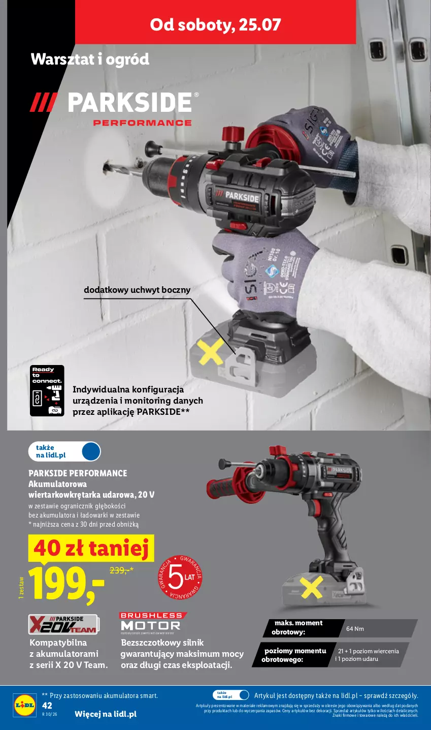 Gazetka promocyjna Lidl - Katalog ważny od 20.07 - ważna 20.07 do 25.07.2026 - strona 50 - produkty: Akumulator, Akumulatorowa wiertarkowkrętark, Gra, Monitor, Ogród, Parkside, Ser, Tarka, Wiertarkowkrętarka, Wkręt, Wkrętarka