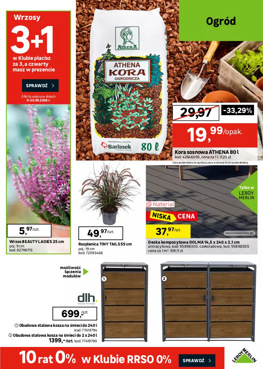 Gazetka promocyjna Leroy Merlin - Gazetka Leroy Merlin - ważna 09.09 do 29.09.2026 - strona 39 - produkty: Garaż, Kosz, Ogród, Olma, Orka, Rama, Ser, Sos