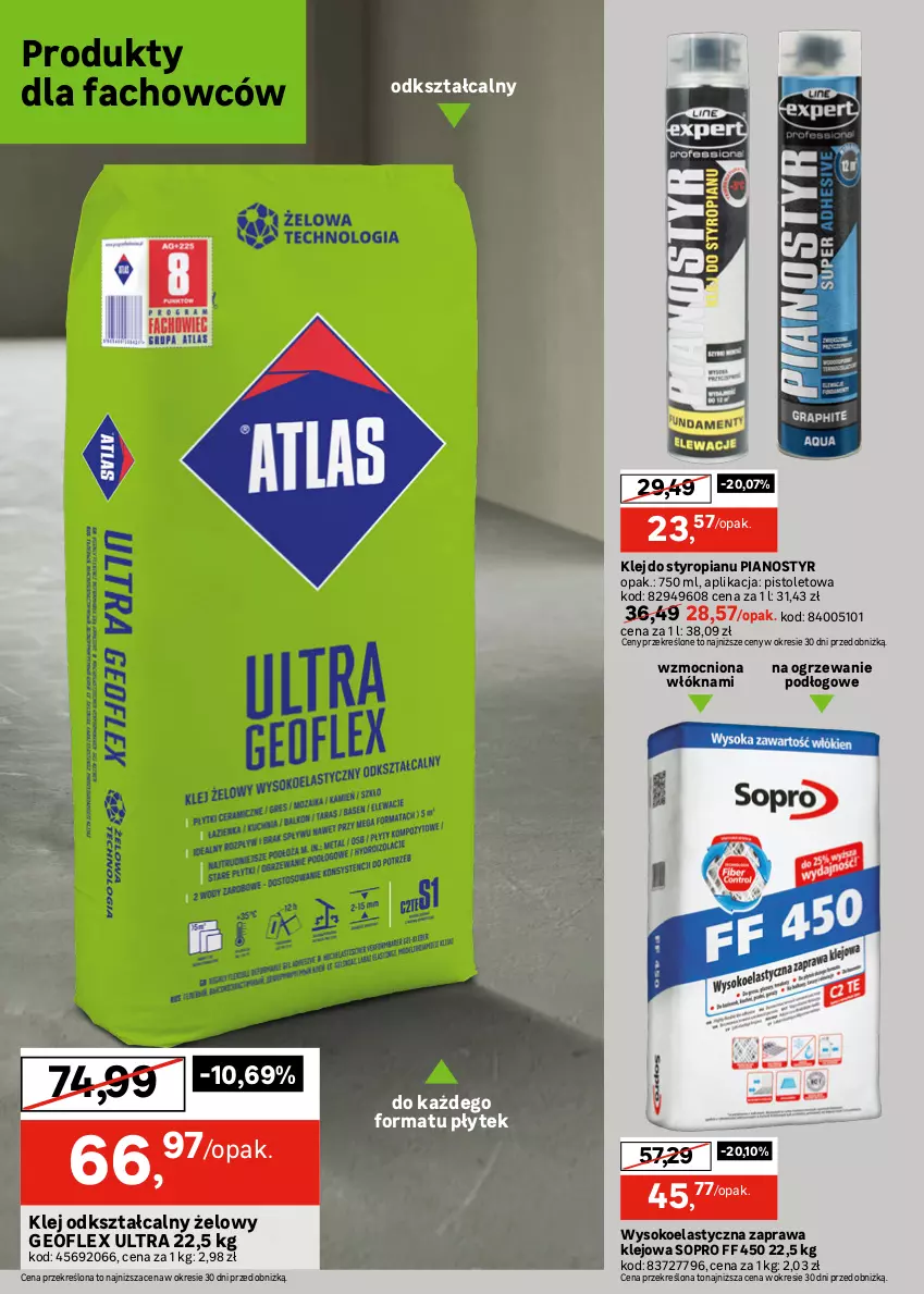 Gazetka promocyjna Leroy Merlin - Gazetka Leroy Merlin - ważna 09.09 do 29.09.2026 - strona 40 - produkty: Fa, Finish, Geoflex, Klej, Mop, Ogrzewanie, Pistolet, Podkład, Sok, Wylewka samopoziomująca, Zaprawa klejowa