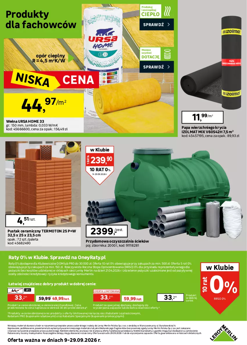 Gazetka promocyjna Leroy Merlin - Gazetka Leroy Merlin - ważna 09.09 do 29.09.2026 - strona 44 - produkty: Fa, Kosz, Olma, Paleta, Sprzedawcy, Top, Wełna