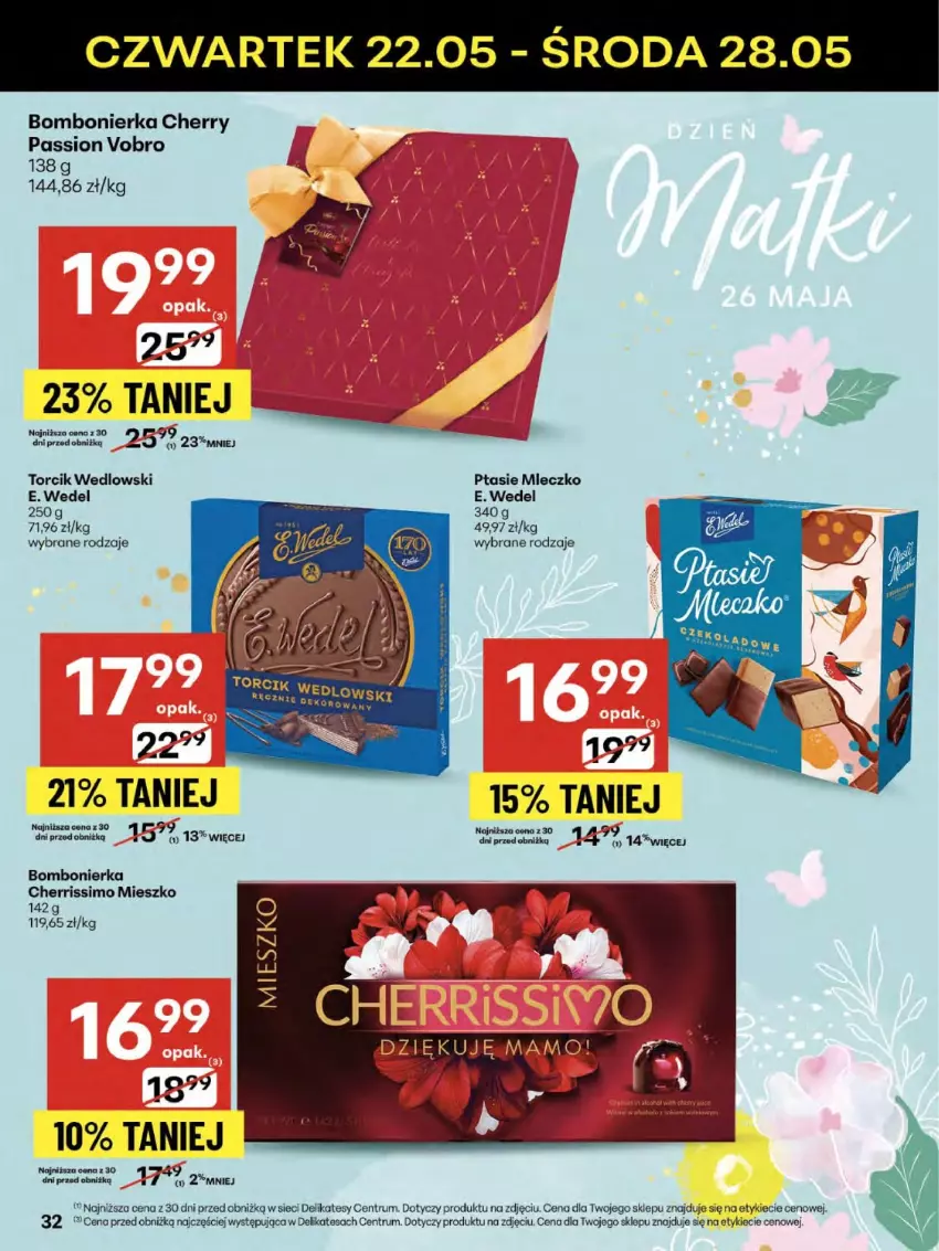 Gazetka promocyjna Delikatesy Centrum - Franczyza DC21 Czwartek - ważna 22.05 do 28.05.2025 - strona 32 - produkty: E. Wedel, Mleczko, Ptasie mleczko, Rum