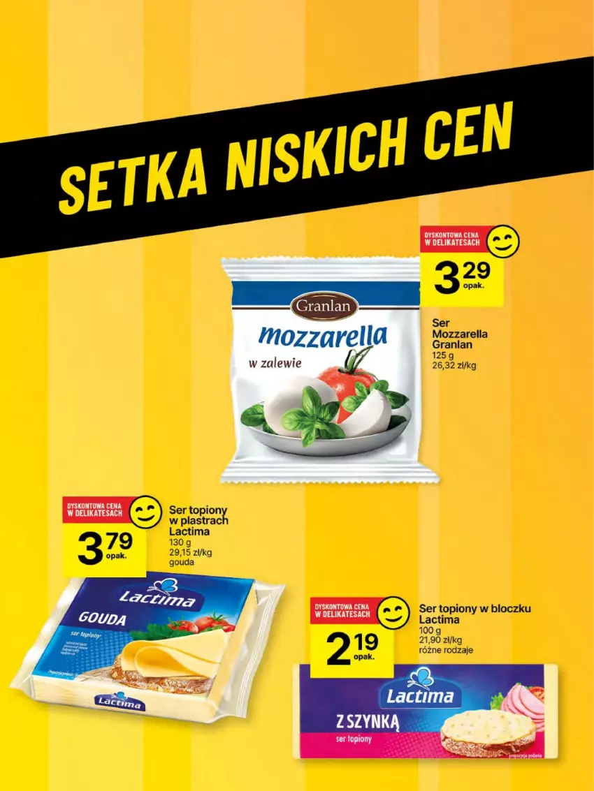 Gazetka promocyjna Delikatesy Centrum - Franczyza DC21 Czwartek - ważna 22.05 do 28.05.2025 - strona 50 - produkty: Gouda, Gra, Mozzarella, Opony, Ser, Ser topiony, Top