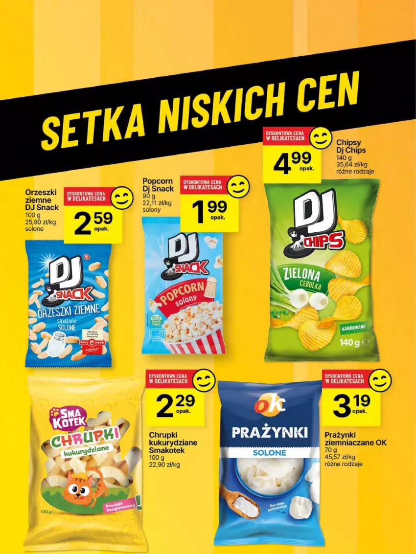 Gazetka promocyjna Delikatesy Centrum - Franczyza DC21 Czwartek - ważna 22.05 do 28.05.2025 - strona 58 - produkty: Chipsy, Chrupki, Kotek, Orzeszki, Popcorn, Smakotek