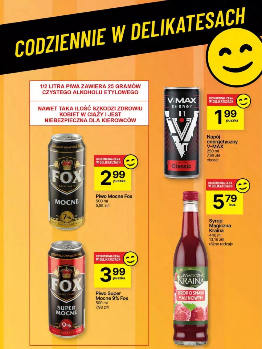 Gazetka promocyjna Delikatesy Centrum - Franczyza DC21 Czwartek - ważna 22.05 do 28.05.2025 - strona 61 - produkty: Napój, Napój energetyczny, Piwo, Syrop