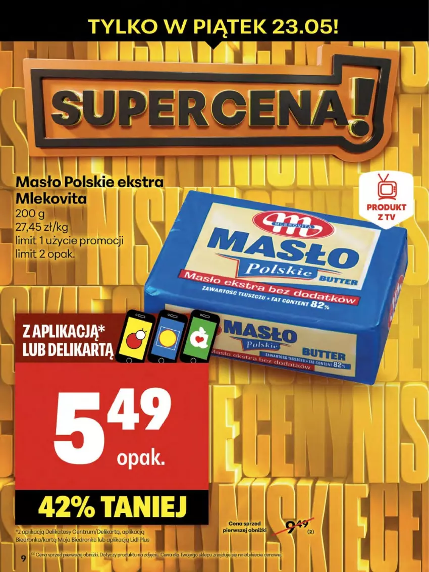 Gazetka promocyjna Delikatesy Centrum - Franczyza DC21 Czwartek - ważna 22.05 do 28.05.2025 - strona 9 - produkty: Masło