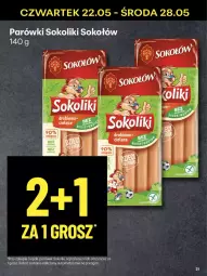Gazetka promocyjna Delikatesy Centrum - Franczyza DC21 Czwartek - Gazetka - ważna od 28.05 do 28.05.2025 - strona 21 - produkty: Parówki sokoliki, Sok, Sokołów, Parówki