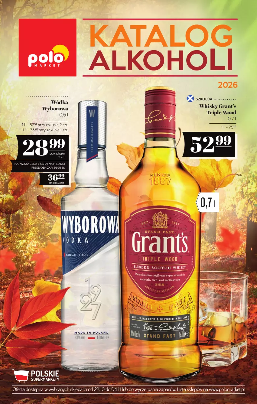 Gazetka promocyjna PoloMarket - Katalog alkoholi 20/2026 - ważna 22.10 do 04.11.2026 - strona 1 - produkty: Gra, Koc, Whisky, Wódka, Wyborowa