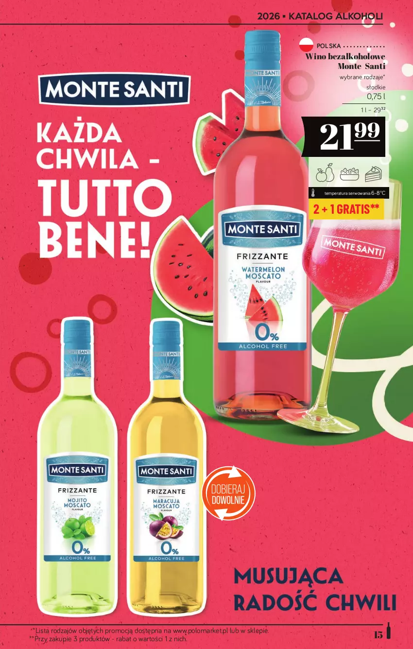 Gazetka promocyjna PoloMarket - Katalog alkoholi 20/2026 - ważna 22.10 do 04.11.2026 - strona 15 - produkty: Gra, Monte, Monte Santi, Ser, Wino, Wino bezalkoholowe