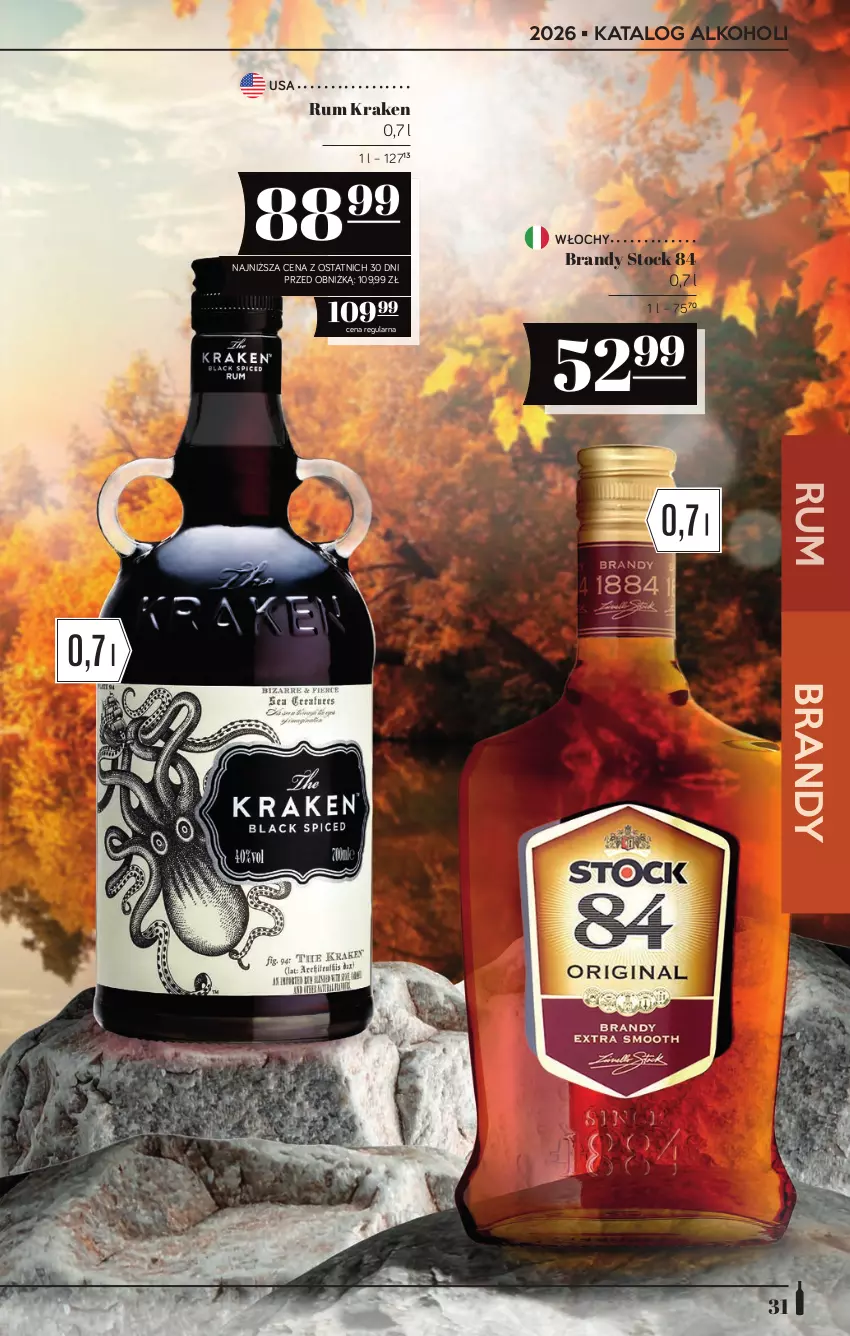 Gazetka promocyjna PoloMarket - Katalog alkoholi 20/2026 - ważna 22.10 do 04.11.2026 - strona 31 - produkty: Brandy, Rum, Stock
