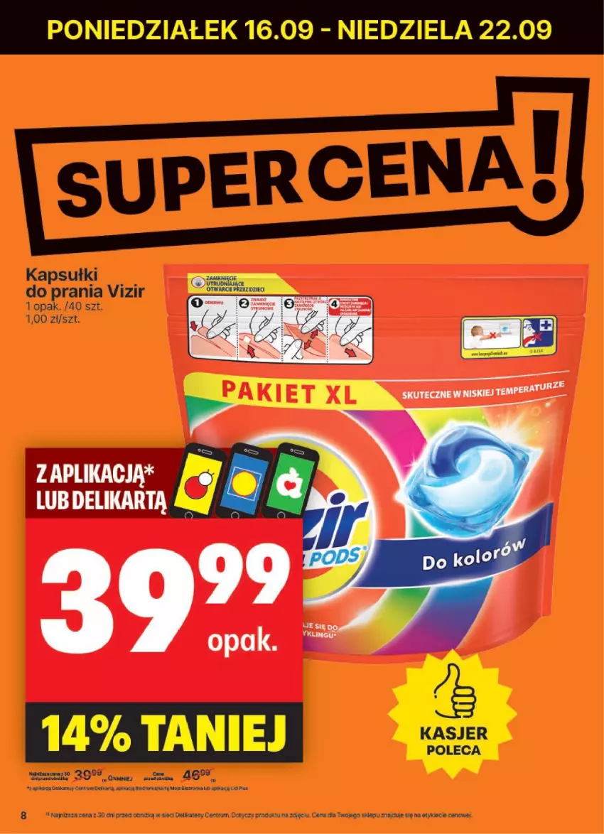 Gazetka promocyjna Delikatesy Centrum - NOWA GAZETKA Delikatesy Centrum od 16 września! 16-22.09.2024 - ważna 16.09 do 22.09.2024 - strona 8 - produkty: Kapsułki do prania, Rum, Vizir