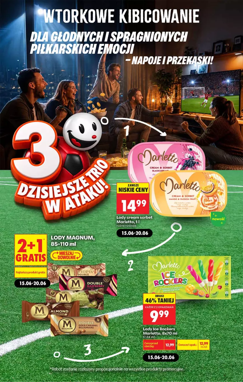 Gazetka promocyjna Biedronka - Gazetka - ważna 15.06 do 22.06.2026 - strona 1 - produkty: Fa, Lody, Napoje, Sos, Top