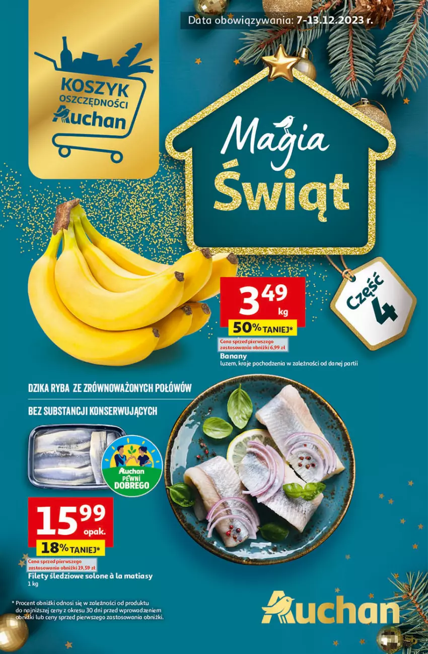 Gazetka promocyjna Auchan - Gazetka Magia Świąt Część 4 Hipermarket Auchan - ważna 07.12 do 13.12.2023 - strona 1 - produkty: Ser, Ziaja