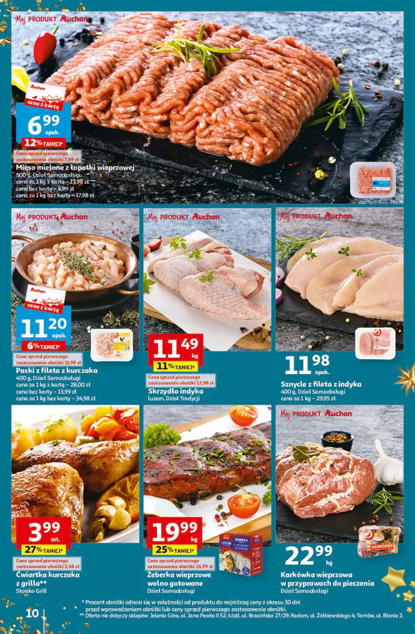 Gazetka promocyjna Auchan - Gazetka Magia Świąt Część 4 Hipermarket Auchan - ważna 07.12 do 13.12.2023 - strona 10 - produkty: Fa, Mięso, Mięso mielone