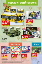 Gazetka promocyjna Auchan - Gazetka Magia Świąt Część 4 Hipermarket Auchan - Gazetka - ważna od 13.12 do 13.12.2023 - strona 39 - produkty: Helikopter, Minecraft, Rum, Por, Gra, Samochód, Dinozaur, Puzzle, Pojazd, Tran, Robot, Sport, Autobus, Klocki, Fa