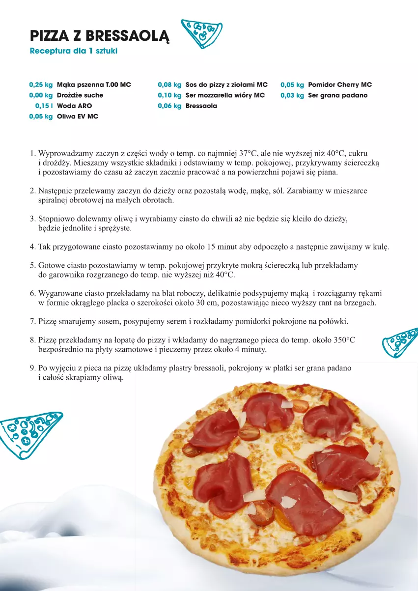 Gazetka promocyjna Makro - [Oferta specjalna] Receptury na Pizza Weeks - ważna 08.02 do 13.02.2022 - strona 2 - produkty: Blat roboczy, Drożdże, Gra, Lack, Mąka, Mąka pszenna, Mozzarella, Nuty, Piec, Pizza, Pomidorki, Ser, Sól, Sos, Sos do pizzy, Top, Woda