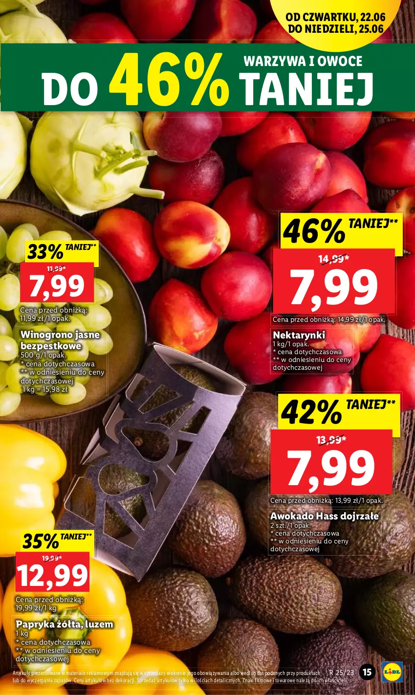 Gazetka promocyjna Lidl - GAZETKA - ważna 22.06 do 25.06.2023 - strona 19 - produkty: Owoce, Warzywa, Warzywa i owoce, Wino