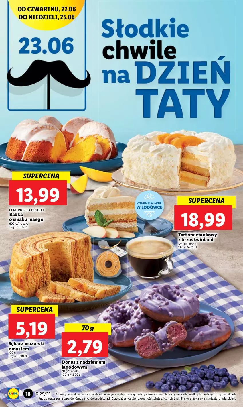 Gazetka promocyjna Lidl - GAZETKA - ważna 22.06 do 25.06.2023 - strona 22 - produkty: Babka, Cukier, Donut, Mango