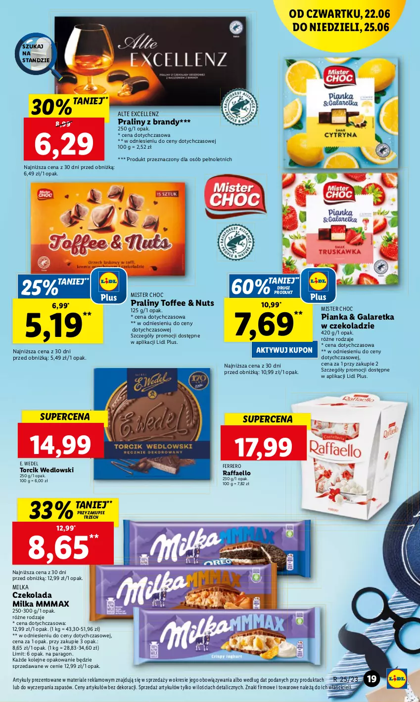 Gazetka promocyjna Lidl - GAZETKA - ważna 22.06 do 25.06.2023 - strona 23 - produkty: E. Wedel, Ferrero, Milka, Olej