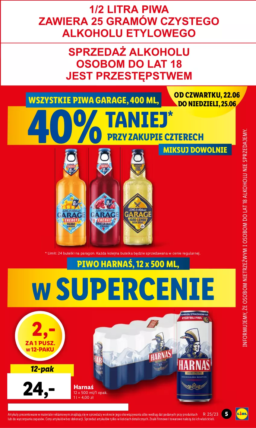 Gazetka promocyjna Lidl - GAZETKA - ważna 22.06 do 25.06.2023 - strona 7 - produkty: Harnaś, Olej, Piwa, Piwo