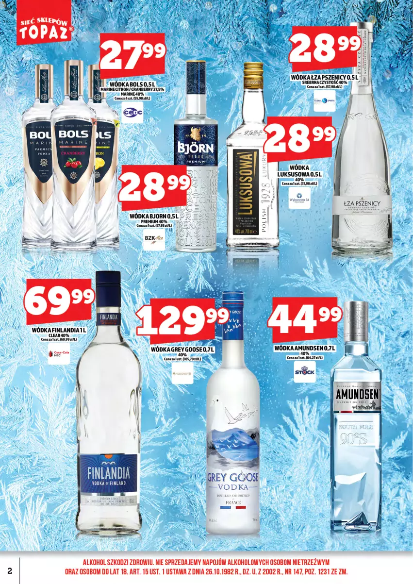 Gazetka promocyjna Topaz - Gazetka - ważna 15.12 do 31.12.2025 - strona 4 - produkty: Amundsen, Wódka
