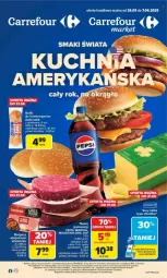 Gazetka promocyjna Carrefour - Gazetka - ważna od 07.06 do 07.06.2025 - strona 1 - produkty: Ser, 7up, Hamburger, Mirinda, Pepsi, Burger, Napój gazowany, Napój
