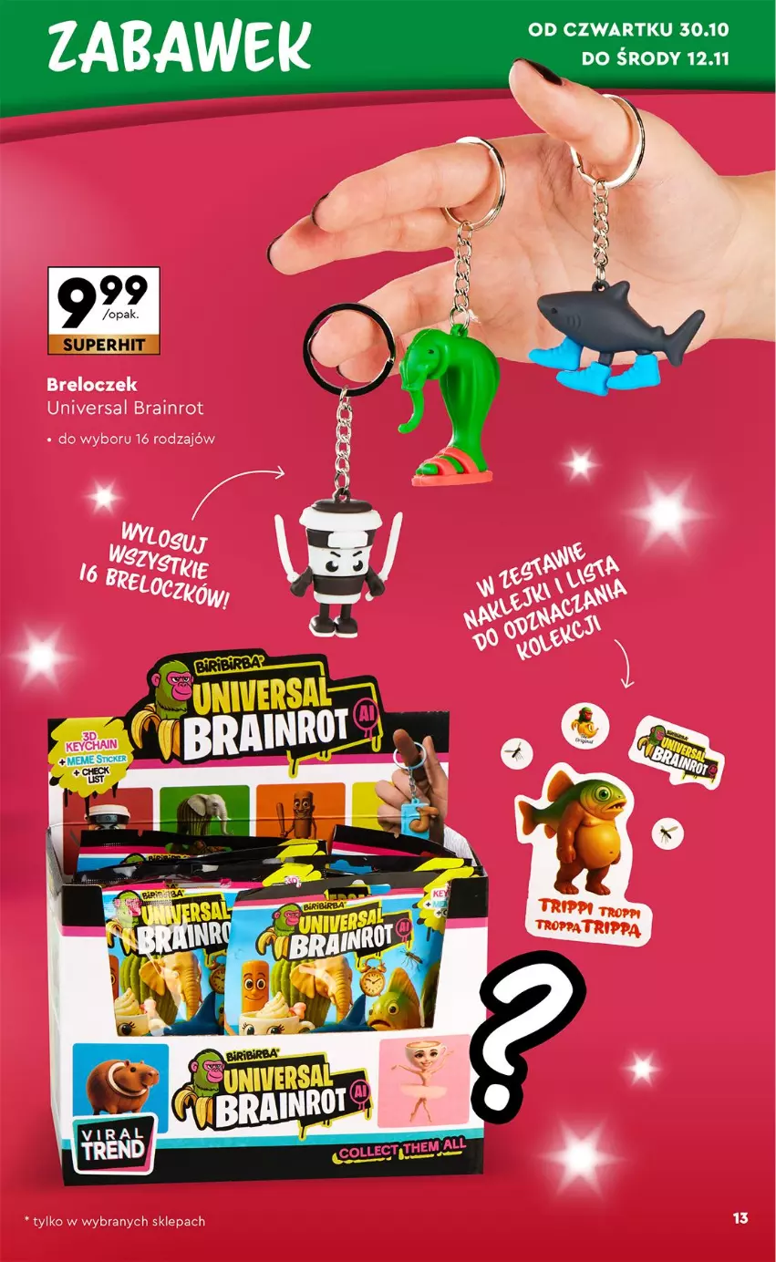 Gazetka promocyjna Biedronka - Okazje Tygodnia - ważna 27.10 do 08.11.2025 - strona 13 - produkty: Breloczek