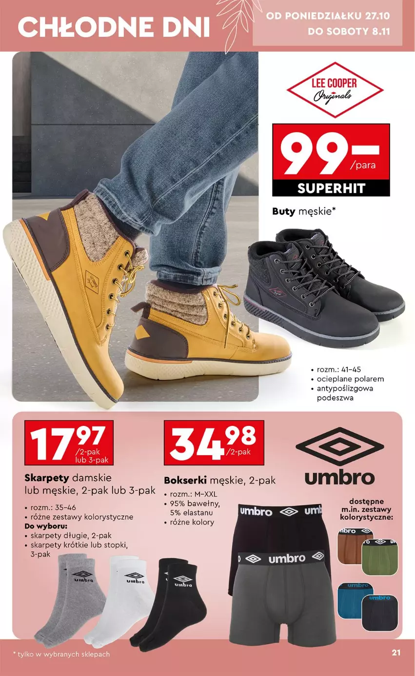 Gazetka promocyjna Biedronka - Okazje Tygodnia - ważna 27.10 do 08.11.2025 - strona 21 - produkty: Bokserki, Buty, Karp, Ser, Top