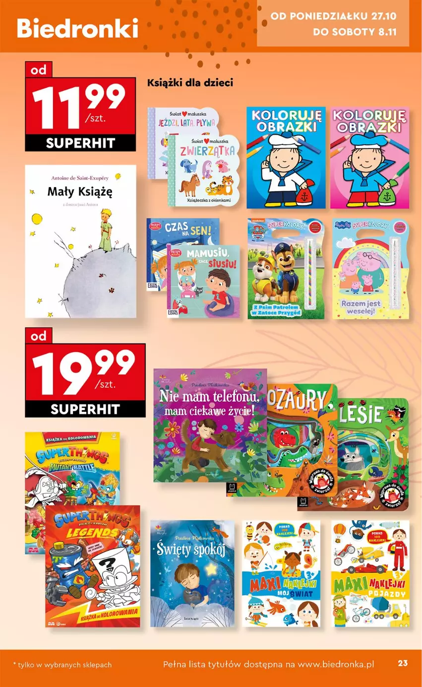 Gazetka promocyjna Biedronka - Okazje Tygodnia - ważna 27.10 do 08.11.2025 - strona 23 - produkty: Dzieci, Obraz