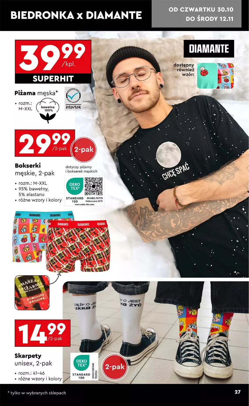 Gazetka promocyjna Biedronka - Okazje Tygodnia - ważna 27.10 do 08.11.2025 - strona 27 - produkty: Bokserki, Karp, Noż, Ser, Serek, Wałek