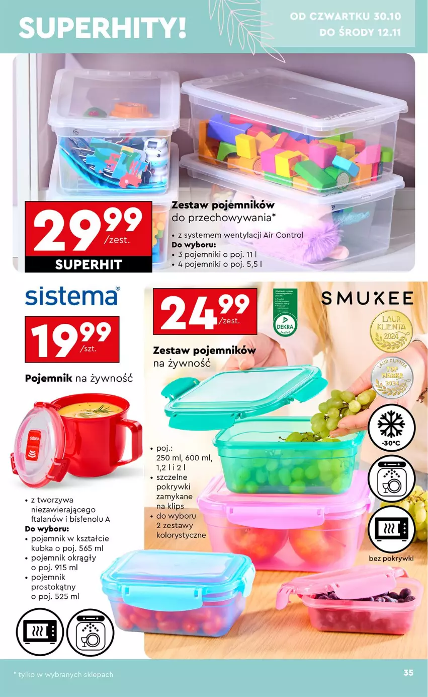 Gazetka promocyjna Biedronka - Okazje Tygodnia - ważna 27.10 do 08.11.2025 - strona 35 - produkty: Control, Pojemnik