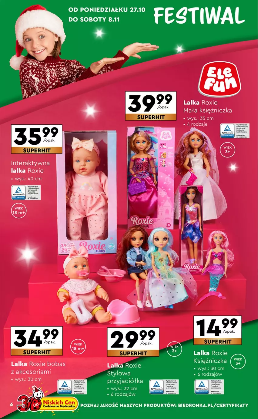Gazetka promocyjna Biedronka - Okazje Tygodnia - ważna 27.10 do 08.11.2025 - strona 6 - produkty: Lalka, Tera