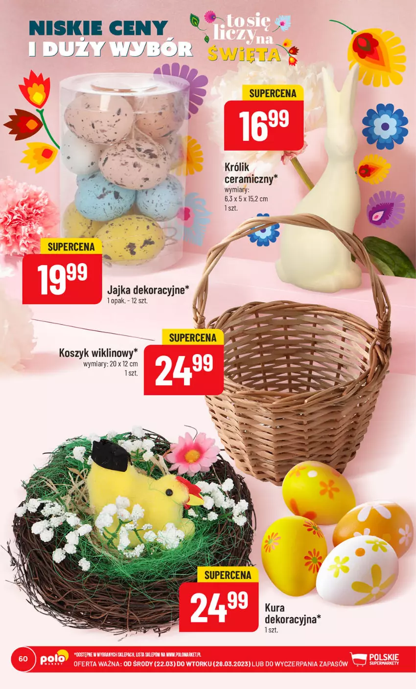 Gazetka promocyjna PoloMarket - Gazetka pomocyjna - ważna 22.03 do 28.03.2023 - strona 60 - produkty: Kosz, Królik