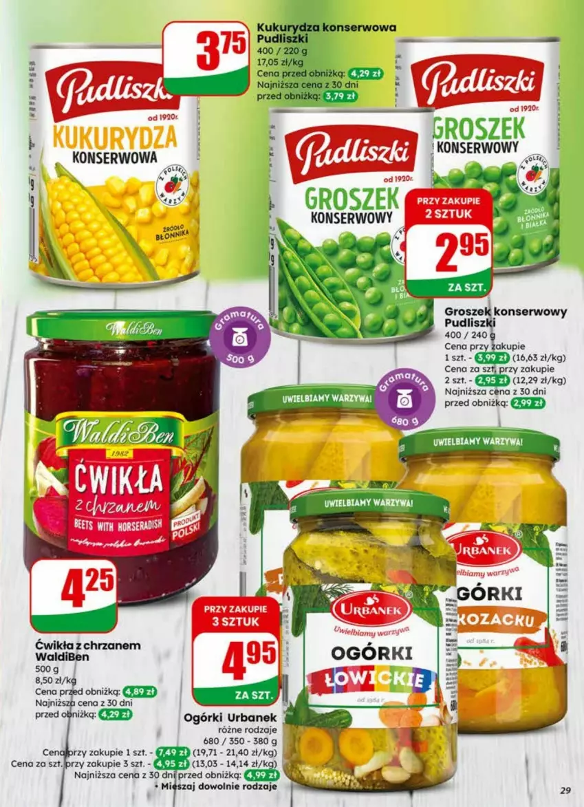 Gazetka promocyjna Dino - ważna 01.04 do 07.04.2026 - strona 22 - produkty: Chrzan, Groszek, Kukurydza, Kukurydza konserwowa, Pudliszki, Ser