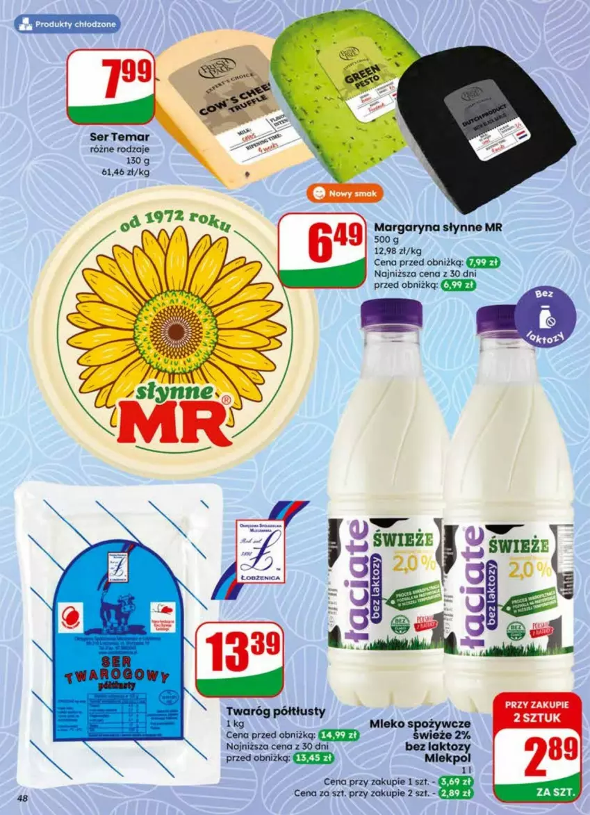 Gazetka promocyjna Dino - ważna 01.04 do 07.04.2026 - strona 43 - produkty: Margaryna, Mleko, Ser, Słynne, Twaróg, Twaróg półtłusty
