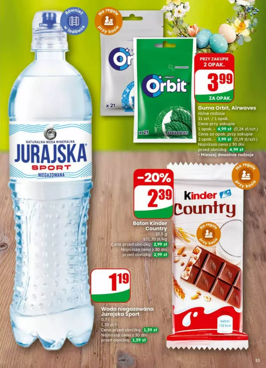 Gazetka promocyjna Dino - ważna 01.04 do 07.04.2026 - strona 51 - produkty: Orbit, Woda, Woda mineralna