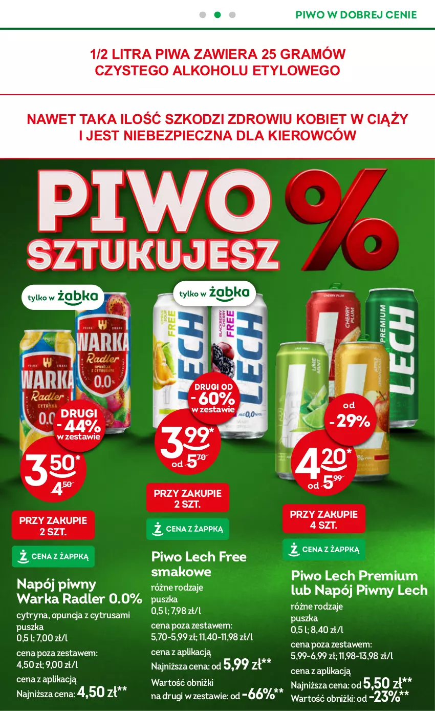 Gazetka promocyjna Żabka - ważna 30.07 do 12.08.2025 - strona 26 - produkty: Gra, Lech Premium, Napój, Piec, Piwa, Piwo, Radler, Warka