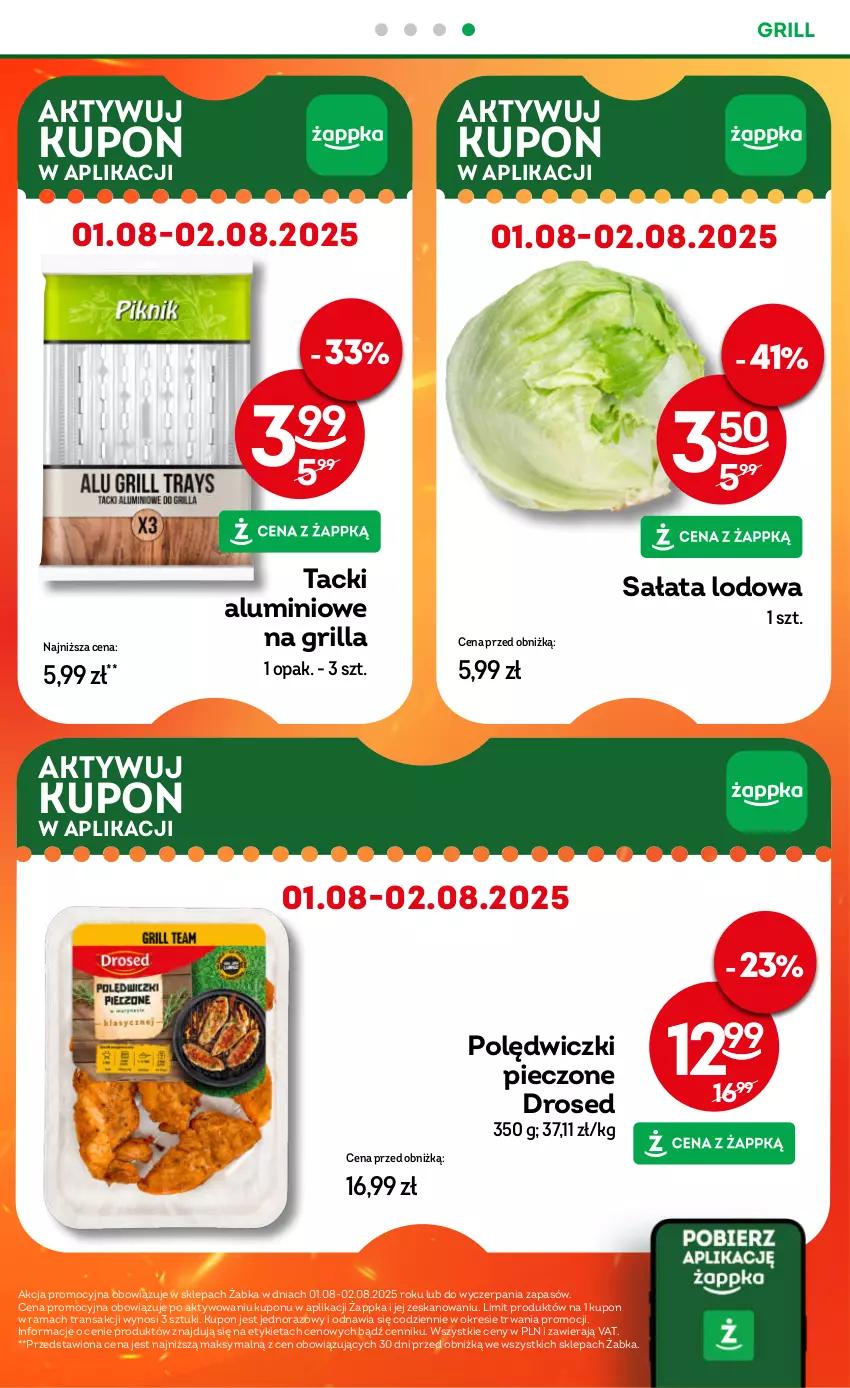 Gazetka promocyjna Żabka - ważna 30.07 do 12.08.2025 - strona 33 - produkty: Grill, Piec, Rama, Sałat, Sałata lodowa, Tran
