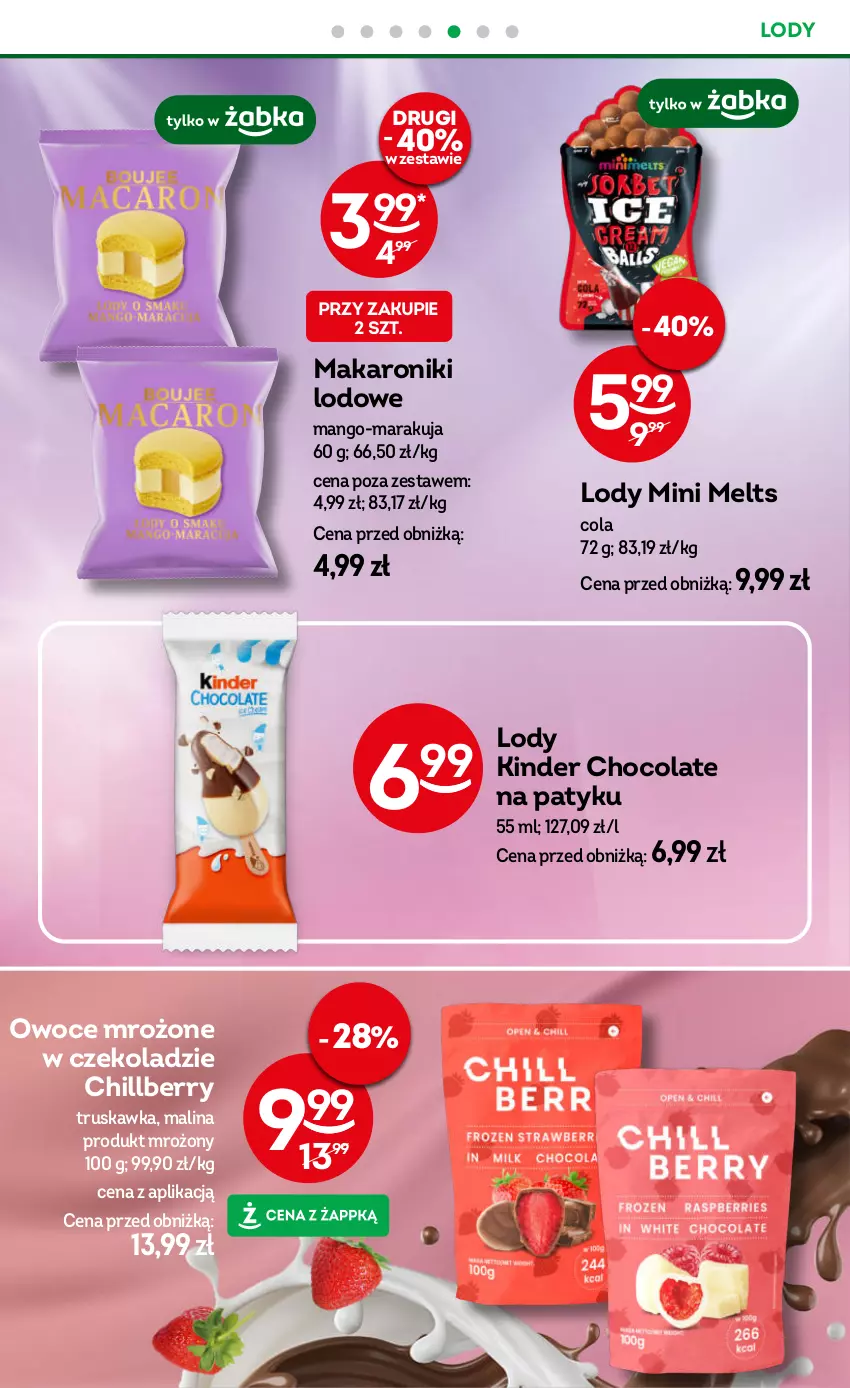 Gazetka promocyjna Żabka - ważna 30.07 do 12.08.2025 - strona 38 - produkty: Kinder, Lody, Makaron, Mango, Owoce