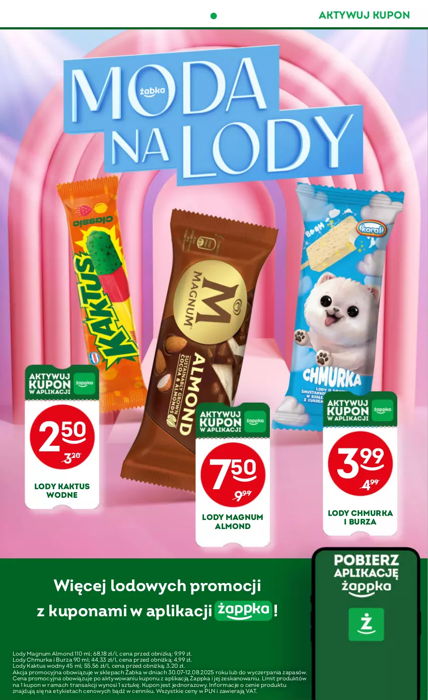 Gazetka promocyjna Żabka - ważna 30.07 do 12.08.2025 - strona 41 - produkty: Kaktus, Lody, Rama, Tran