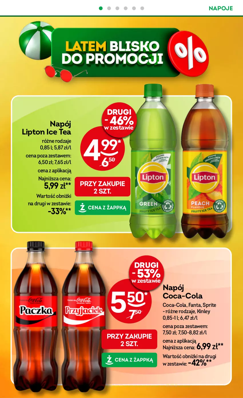 Gazetka promocyjna Żabka - ważna 30.07 do 12.08.2025 - strona 44 - produkty: Coca-Cola, Fa, Fanta, Ice tea, Lipton, Napój, Napoje, Sprite