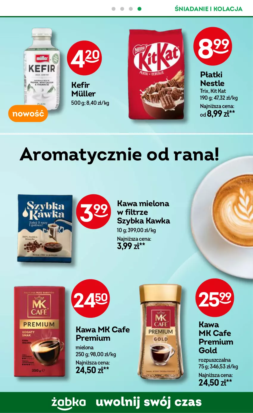 Gazetka promocyjna Żabka - ważna 30.07 do 12.08.2025 - strona 75 - produkty: Kawa, Kawa mielona, Kefir, Kit Kat, Müller