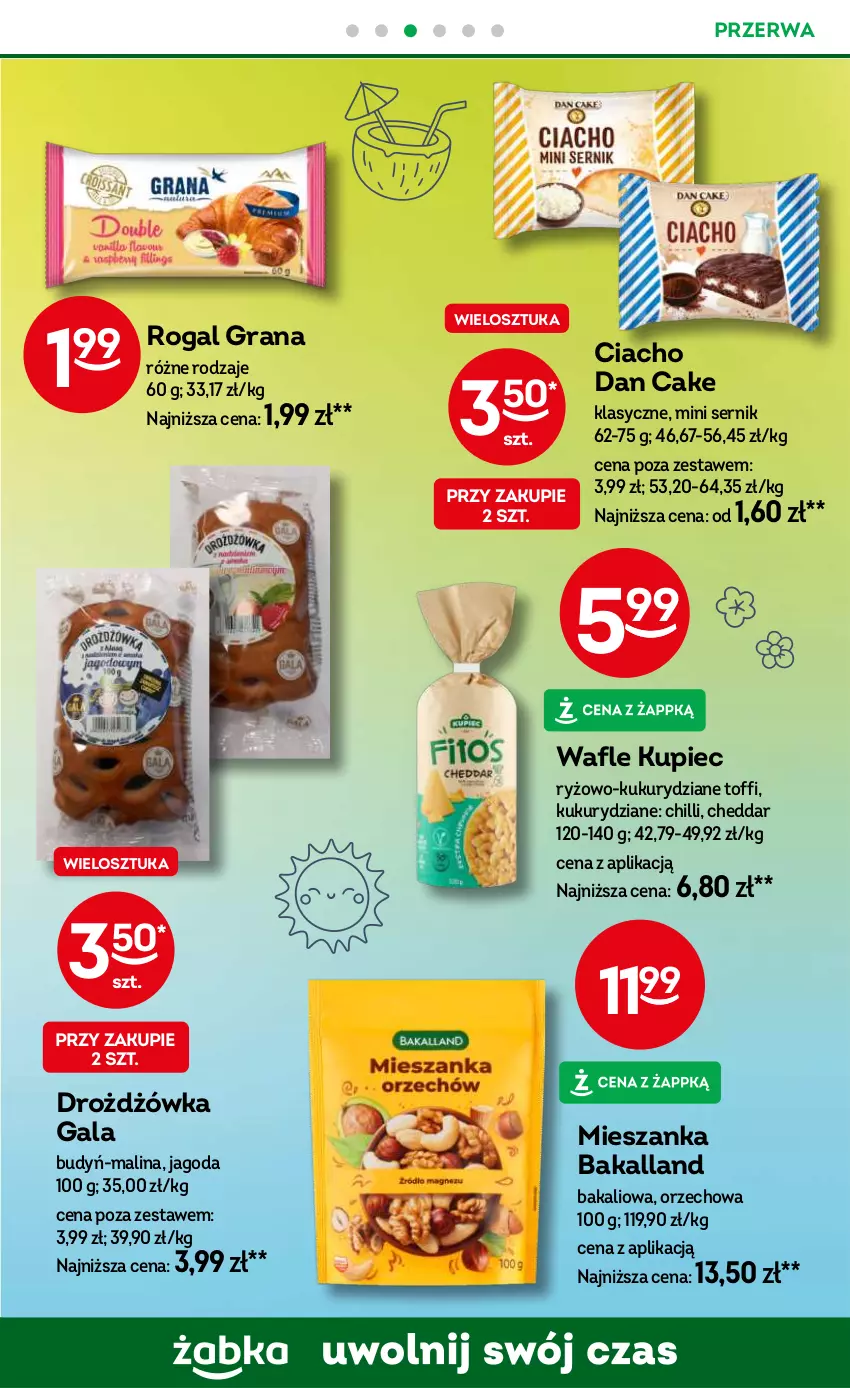 Gazetka promocyjna Żabka - ważna 30.07 do 12.08.2025 - strona 78 - produkty: Bakalland, Budyń, Cheddar, Dan Cake, Gala, Gra, Kupiec, Piec, Rogal, Ryż, Ser, Wafle