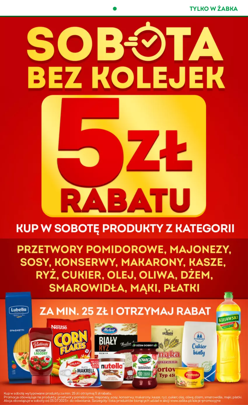 Gazetka promocyjna Żabka - ważna 30.07 do 12.08.2025 - strona 86 - produkty: Cukier, Dżem, Majonez, Makaron, Olej, Owoce, Ryż, Ser, Sos, Warzywa