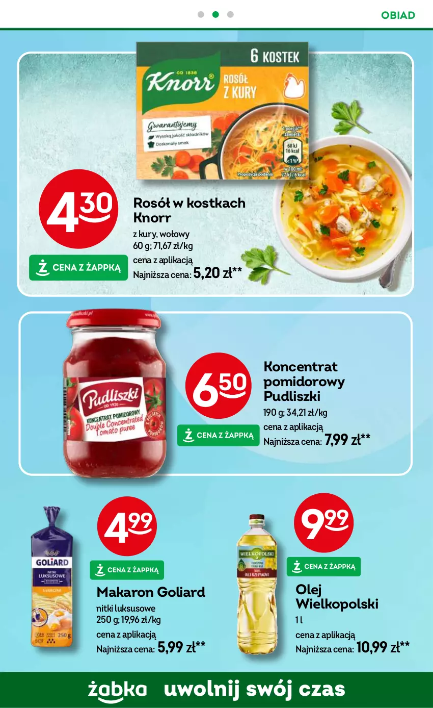 Gazetka promocyjna Żabka - ważna 30.07 do 12.08.2025 - strona 88 - produkty: Goliard, Knorr, Koncentrat pomidorowy, Makaron, Olej, Pudliszki, Rosół