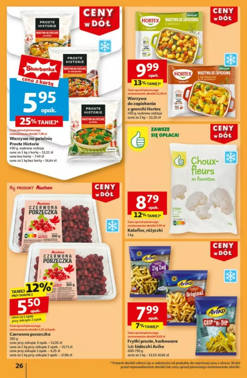 Gazetka promocyjna Auchan - ważna 09.01 do 15.01.2025 - strona 21 - produkty: Frytki, Gnocchi, Hortex, Kalafior, Por, Warzywa