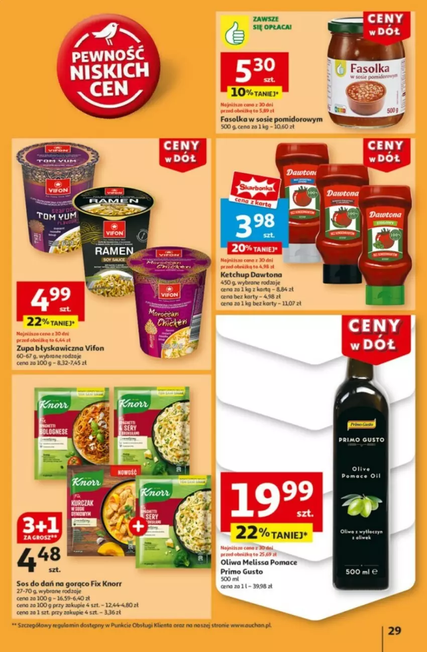 Gazetka promocyjna Auchan - ważna 09.01 do 15.01.2025 - strona 25 - produkty: Dawtona, Fa, Ketchup, Knorr, Oliwa, Sos, Zupa