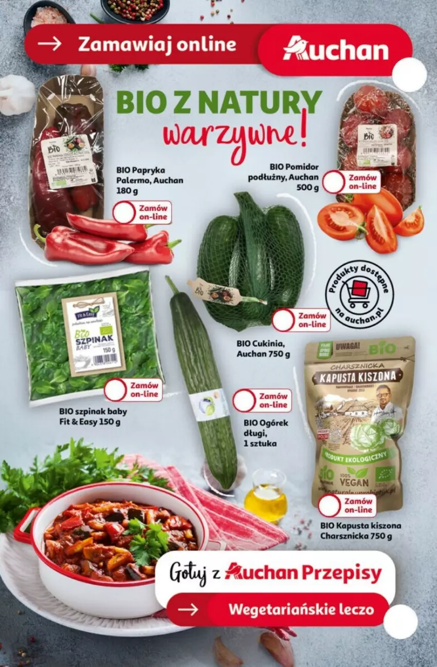 Gazetka promocyjna Auchan - ważna 09.01 do 15.01.2025 - strona 37 - produkty: Biokap, Ogórek, Okap, Papryka, Szpinak